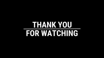 Thank you for watching animation, motion graphics, Thank you for watching text animation, black background video