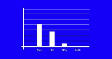 attività commerciale grafico grafico mostrando ultimo trimestre di il anno crescita proiezione video