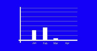 attività commerciale grafico grafico mostrando primo trimestre di il anno crescita proiezione video