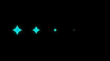 Collection of animated Glowing Stars with Alpha Channel Background. Glowing sparkling stars effect animated with alpha channel background. shining glitter particles motion graphics. video
