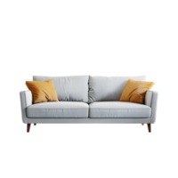 AI generated a white couch with orange pillows on it png