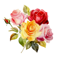 ai généré des roses png image