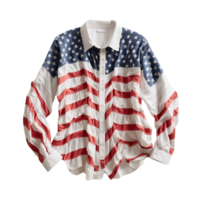 ai generado un camisa con un americano bandera diseño png