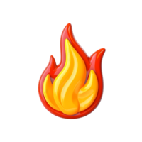 AI generated fire icon on transparent background png