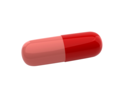 Medicine capsules with reflection, transparent background png