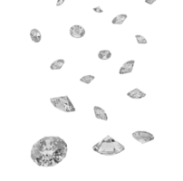 grande quantidade do brilhante diamantes caindo, transparente fundo png