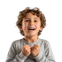 AI generated Young Boy Celebrating on a Transparent Background png