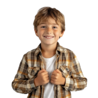 AI generated Young Boy Celebrating on a Transparent Background png