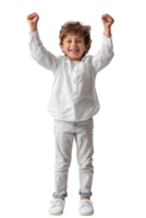 AI generated Young Boy Celebrating on a Transparent Background png