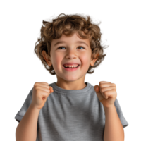 AI generated Young Boy Celebrating on a Transparent Background png