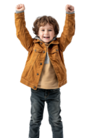 AI generated Young Boy Celebrating on a Transparent Background png