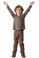 AI generated Young Boy Celebrating on a Transparent Background png