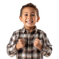 AI generated Young Boy Celebrating on a Transparent Background png