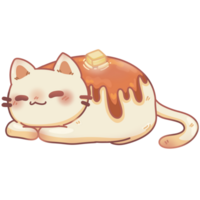 Pancake Cat Is Lying Down png