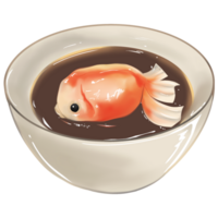 small fish in sauce so cute png