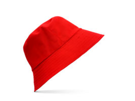 red bucket hat PNG transparent