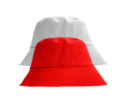 red bucket hat white PNG transparent