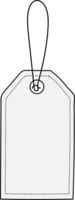 Hand drawn banner label tag illustration on transparent background. png