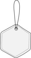 Hand drawn banner label tag illustration on transparent background. png