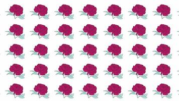 background animation with red peonies, wallpaper movement video