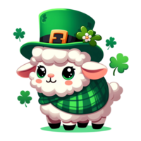 AI generated The Woolly Wonder A Charming Irish Sheep St Patrick Day Adventure png