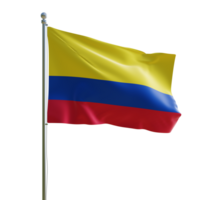 Columbia 3d realistic flag with pole png