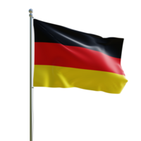 Germany realistic 3d flag with pole png