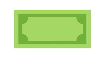 2d Animé dollar factures sur blanc écran ou chrominance clé, concept de affaires Succès video
