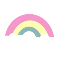 Cute rainbow illustration png