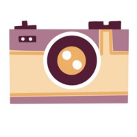 Cute camera digital hand drawn png