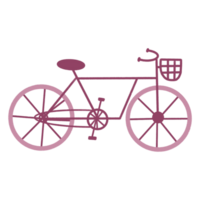 Pink bicycle ride illustration png