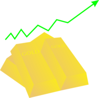 Gold price over icon png