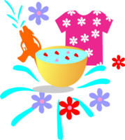 Songkran Festival Symbol Hintergrund png