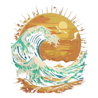 Sommer- T-Shirt Design png.summer T-Shirt Design bild.sommer T-Shirt Design Vorlage. png