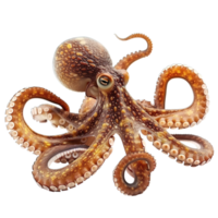 ai gegenereerd Octopus in oceaan omarmen, een schouwspel van aanpassingsvermogen, geïsoleerd Aan transparant achtergrond png