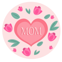 Mama Herz mit Ornament png