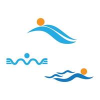 Wave logo vector template symbol design