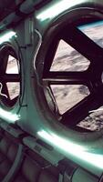 dark space ship futuristic interior video