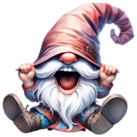 AI generated The Gnome was laughing Illustration png