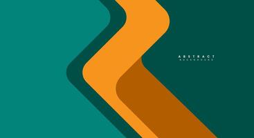 Simple flat green and orange background vector