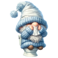 AI generated Gnome Toilet Theme. png