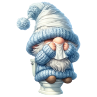 ai généré gnome toilette thème. png