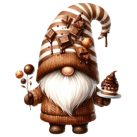 ai genererad choklad tema fantasi gnome illustration png