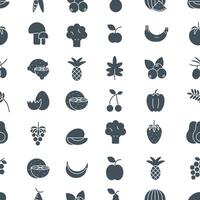 Organic food seamless pattern vector graphics