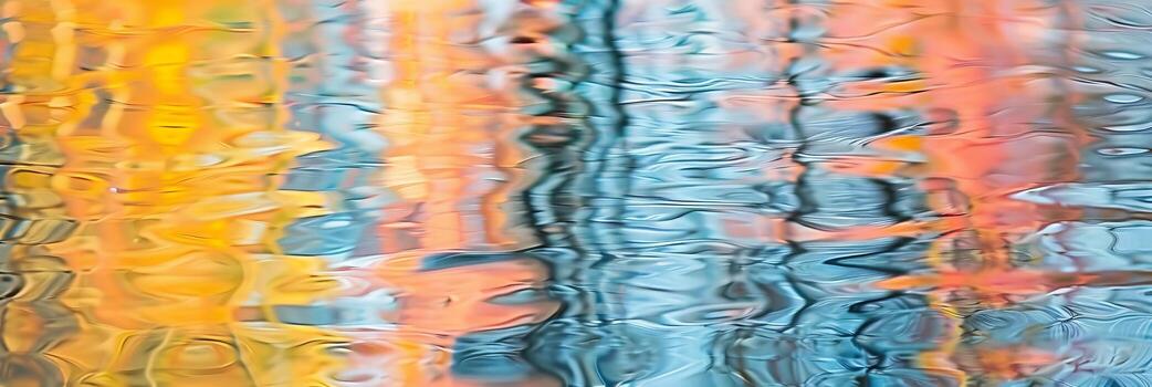 AI generated Tranquil pastel ponds reflecting spring blooms  abstract background with soft ripples and movement photo