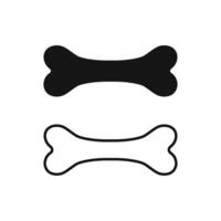 Bone icon set isolated in flat style. Dog Bone icon set. Vector illustrations.