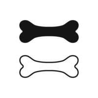 Bone icon set isolated in flat style. Dog Bone icon set. Vector illustrations.