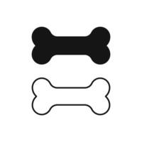 Bone icon. Dog bone icon in modern flat design. Pet food vector illustration