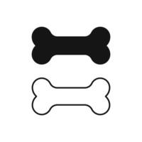 Bone icon. Dog bone icon in modern flat design. Pet food vector illustration