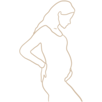 Pregnant Woman In A Dress Line Drawing png